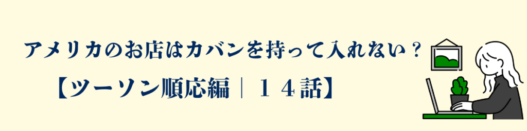 アメリカのお店はカバンを持って入れない?